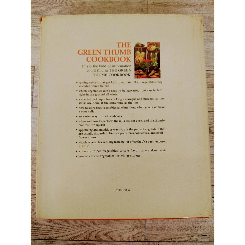 The Green‎ Thumb Cookbook Vtg 1977 HCDJ Organic Gardening Editors Veggies